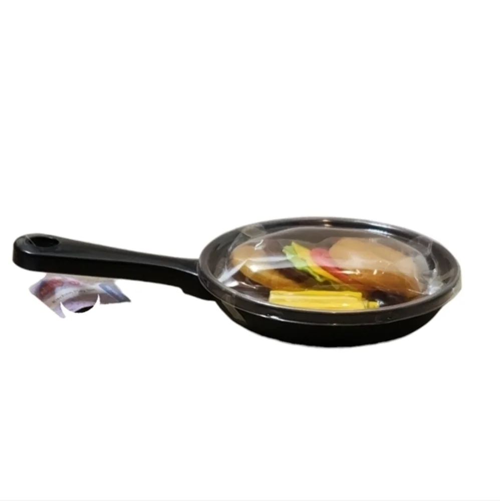 Kids Kitchen Playset Pretend Cutting Board Cooking Frying Pan Spatula Burgers‎